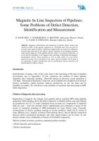 管道磁性在线检测：缺陷检测、识别和测量的一些问题。